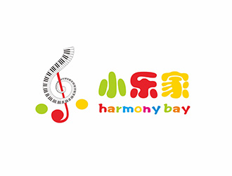 小樂家（中文名），harmony bay （英文名）logo設(shè)計