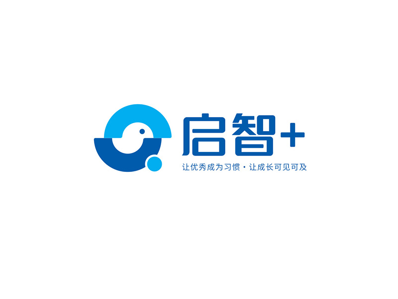 啟智+logo設(shè)計