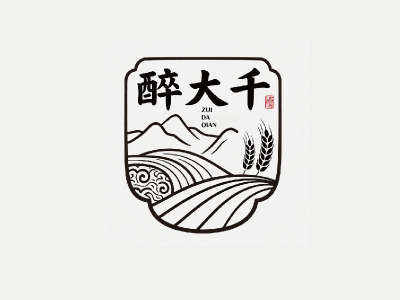 秦光華的醉大千logo設(shè)計